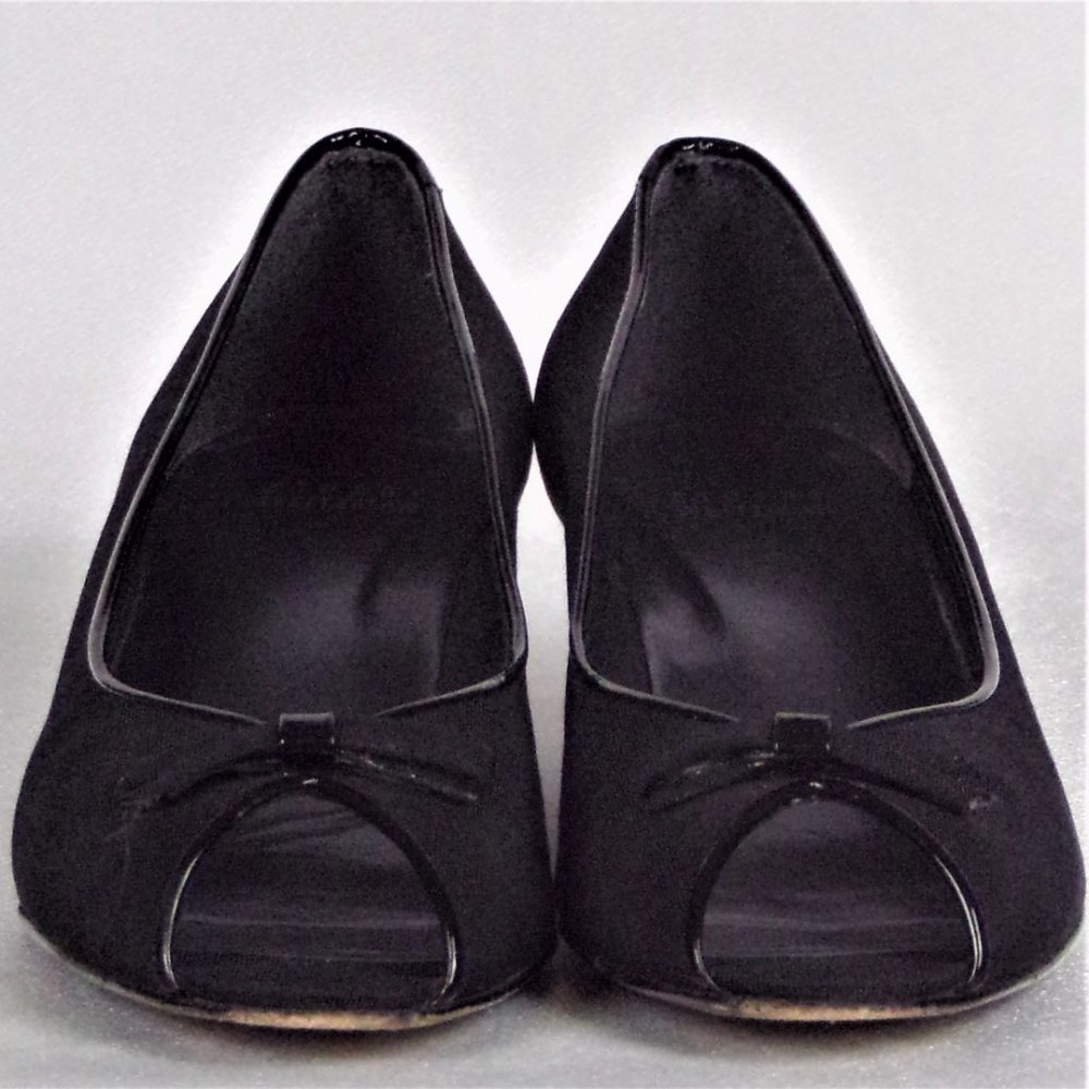Stuart Weitzman Size 8m Black Low-Heel Open-Toe P… - image 7